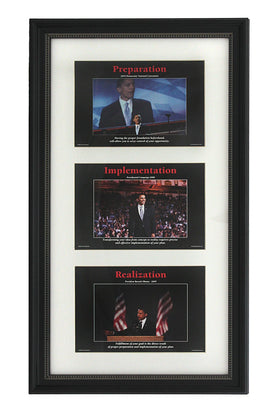 Barack Obama: Preparation, Implementation, Relaization Motivational Poster by D'azi Productions
