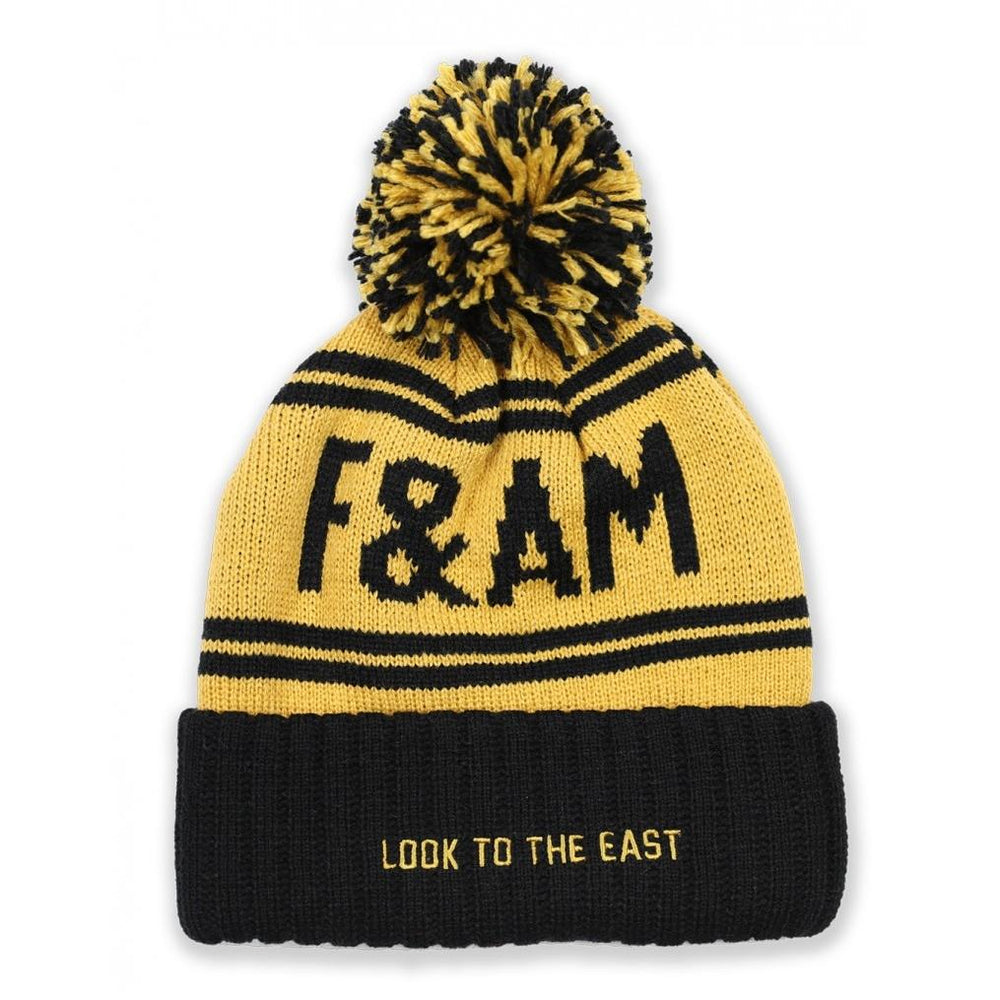 Prince Hall Free and Accepted Mason Gold and Black Beanie
