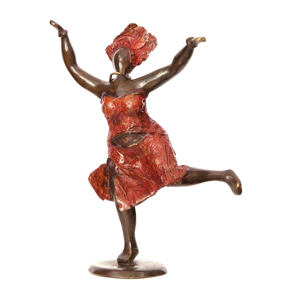 1 of 5: Pure Joy: Authentic African Bronze Sculpture (Burkino Faso)