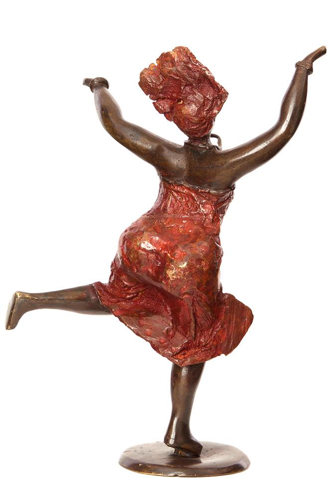 Pure Joy: Authentic African Bronze Sculpture (Burkino Faso)