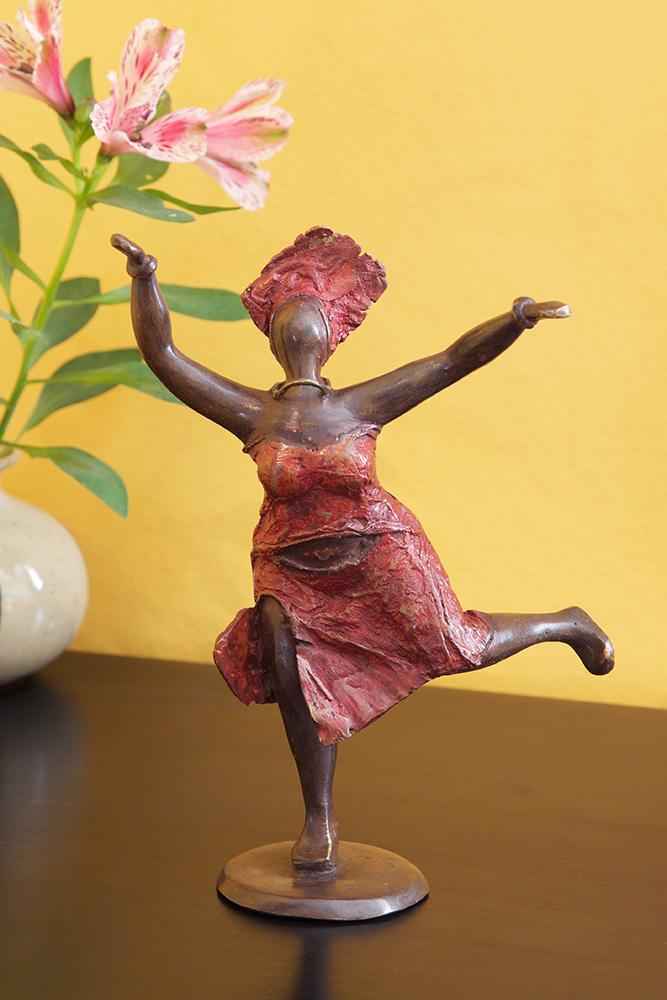 Pure Joy: Authentic African Bronze Sculpture (Burkino Faso)