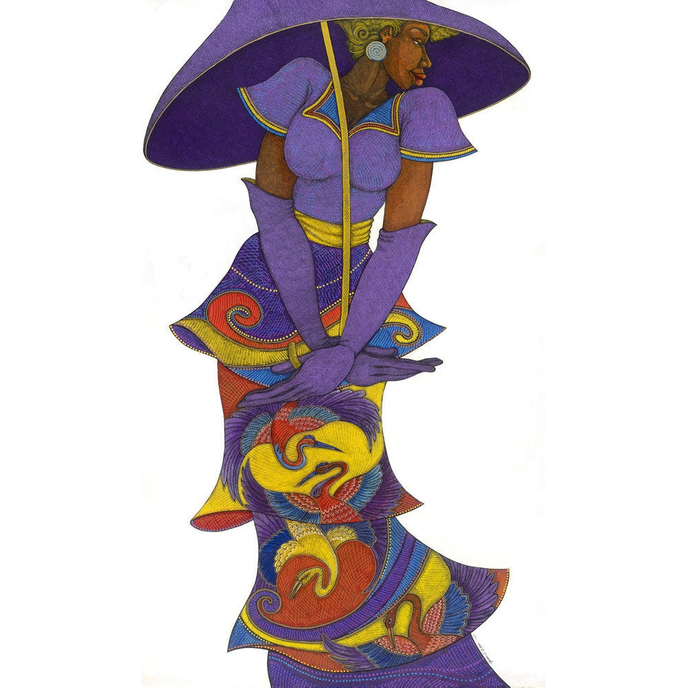 Purple Umbrella by Charles Bibbs