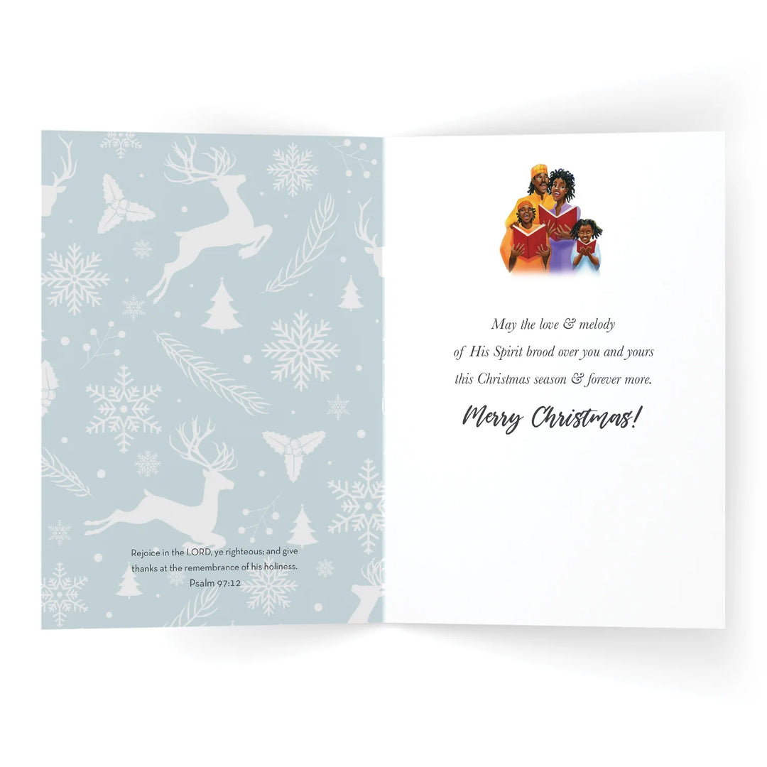 Rejoice (Christmas Carols): African American Christmas Cards (Inside)