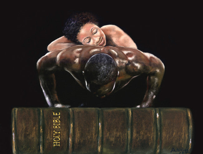 Relax, He Got Our Backs-Art-Andrew Nichols-18x24 inches-Unframed-The Black Art Depot