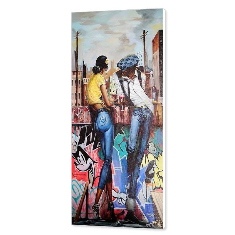 Rooftop-Art-Frank Morrison-36x18 inches-Artist Proof-Unframed-The Black Art Depot