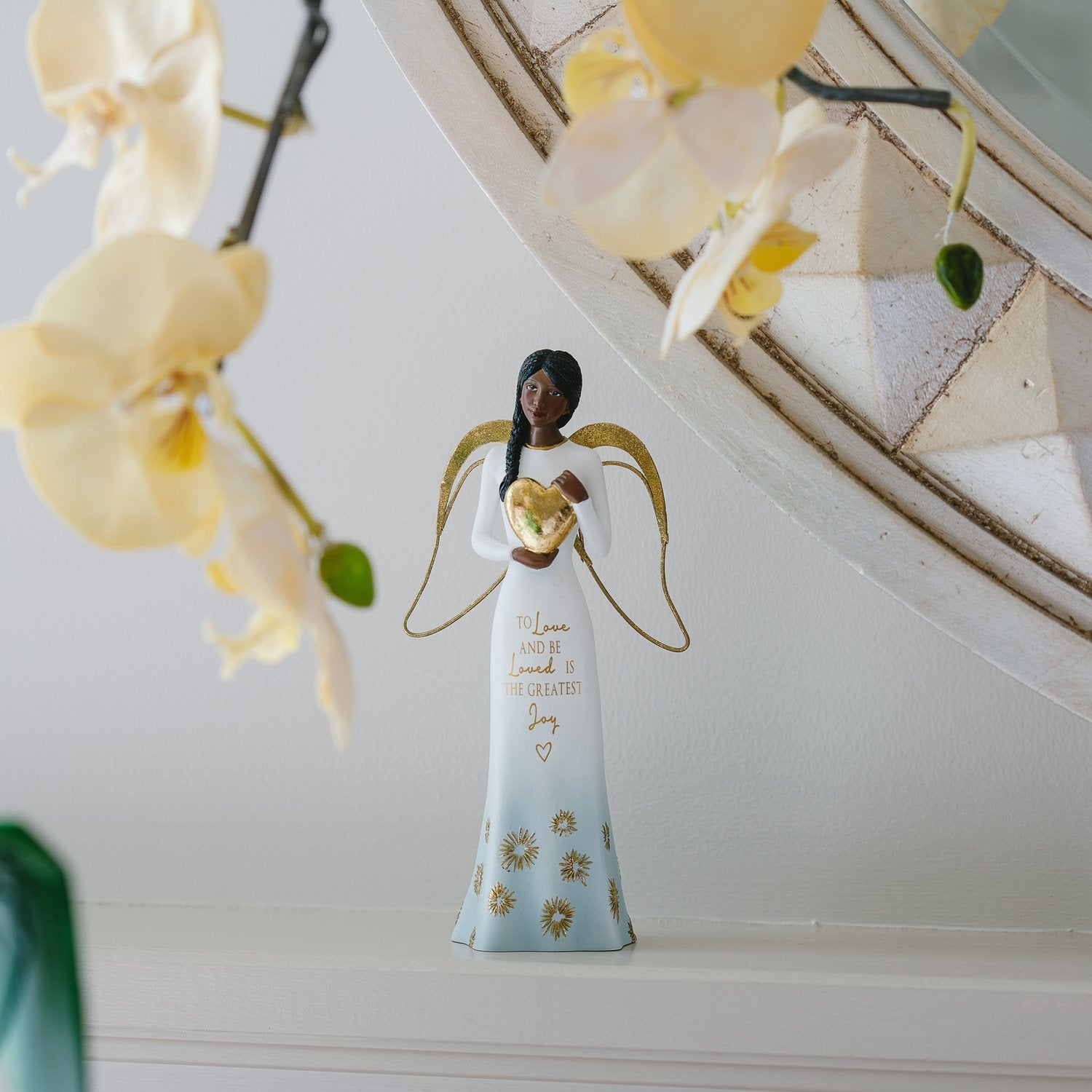 5 of 6: To Be Loved Angel by Amylee Weeks: African American Figurine
