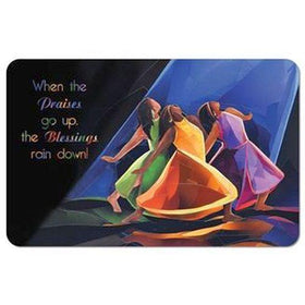 Praises Go Up by Carl M. Crawford: African American Memory Foam Bathroom Floor Mat