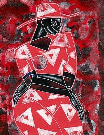 Sassy Soror-Art-Larry "Poncho" Brown-11x8.5 inches-Unframed-The Black Art Depot