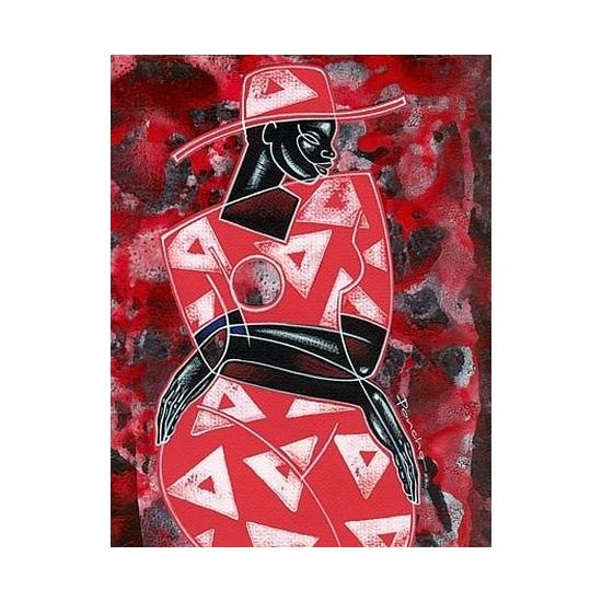 Sassy Soror-Art-Larry "Poncho" Brown-11x8.5 inches-Unframed-The Black Art Depot