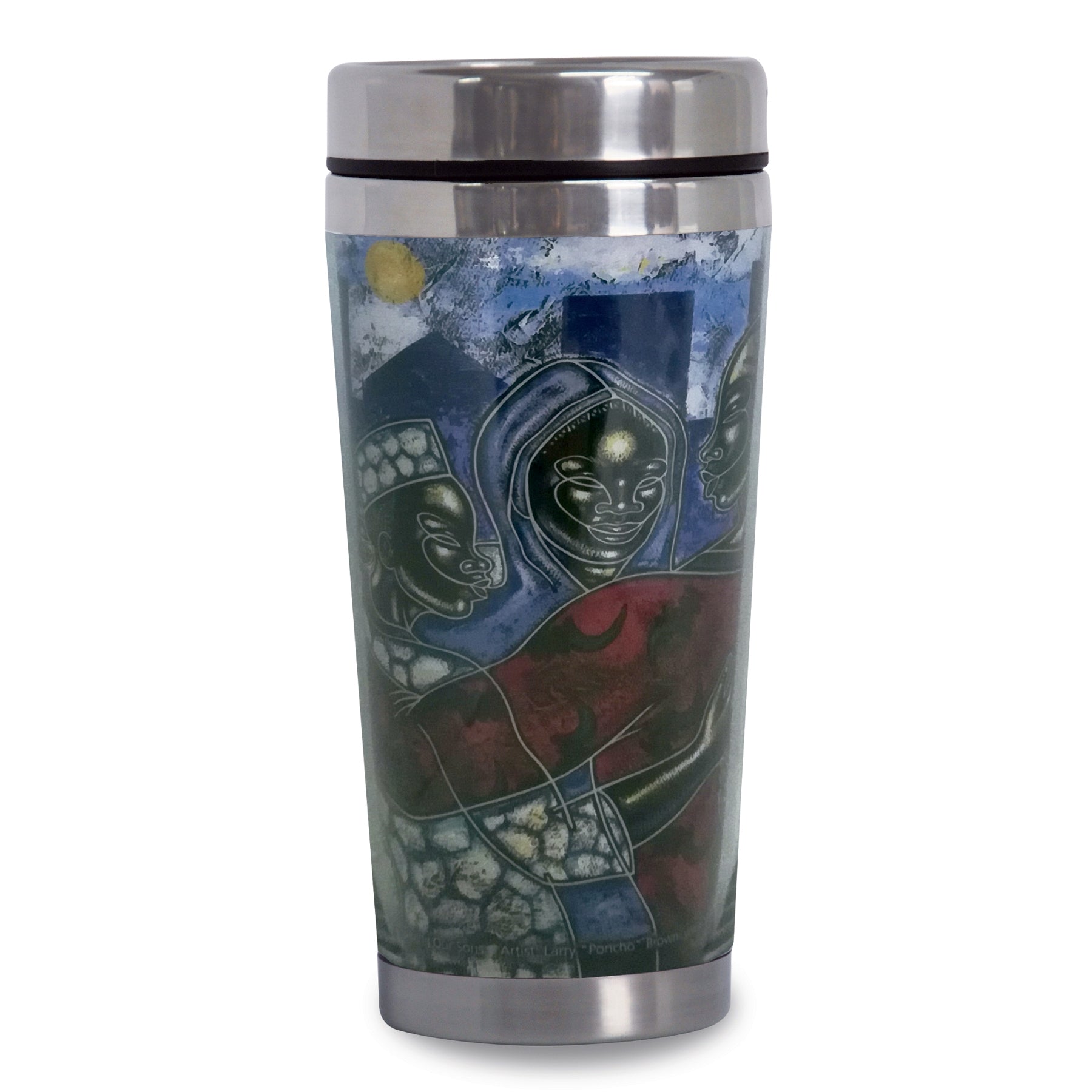1 of 3: Saving Our Sons by Poncho: African American Travel Mug/Tumbler