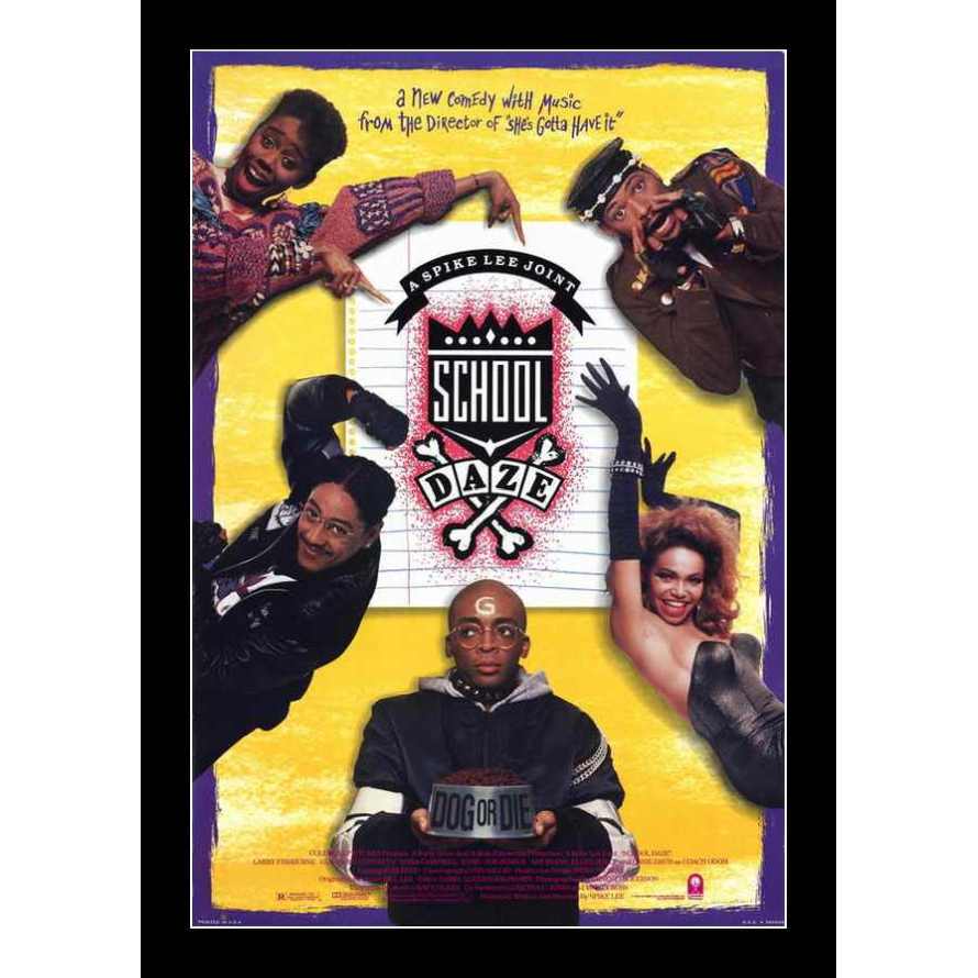School Daze Movie Poster (Black Frame)