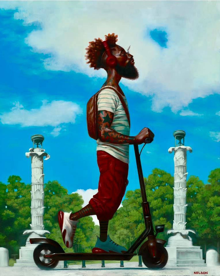 Scootr'E by Kadir Nelson (From the New Yorker Magazine)