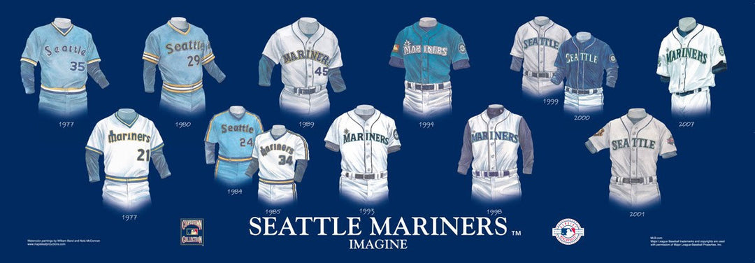 Seattle Mariners: Imagine Uniform/Jersey Poster by Nola McConnan – The  Black Art Depot