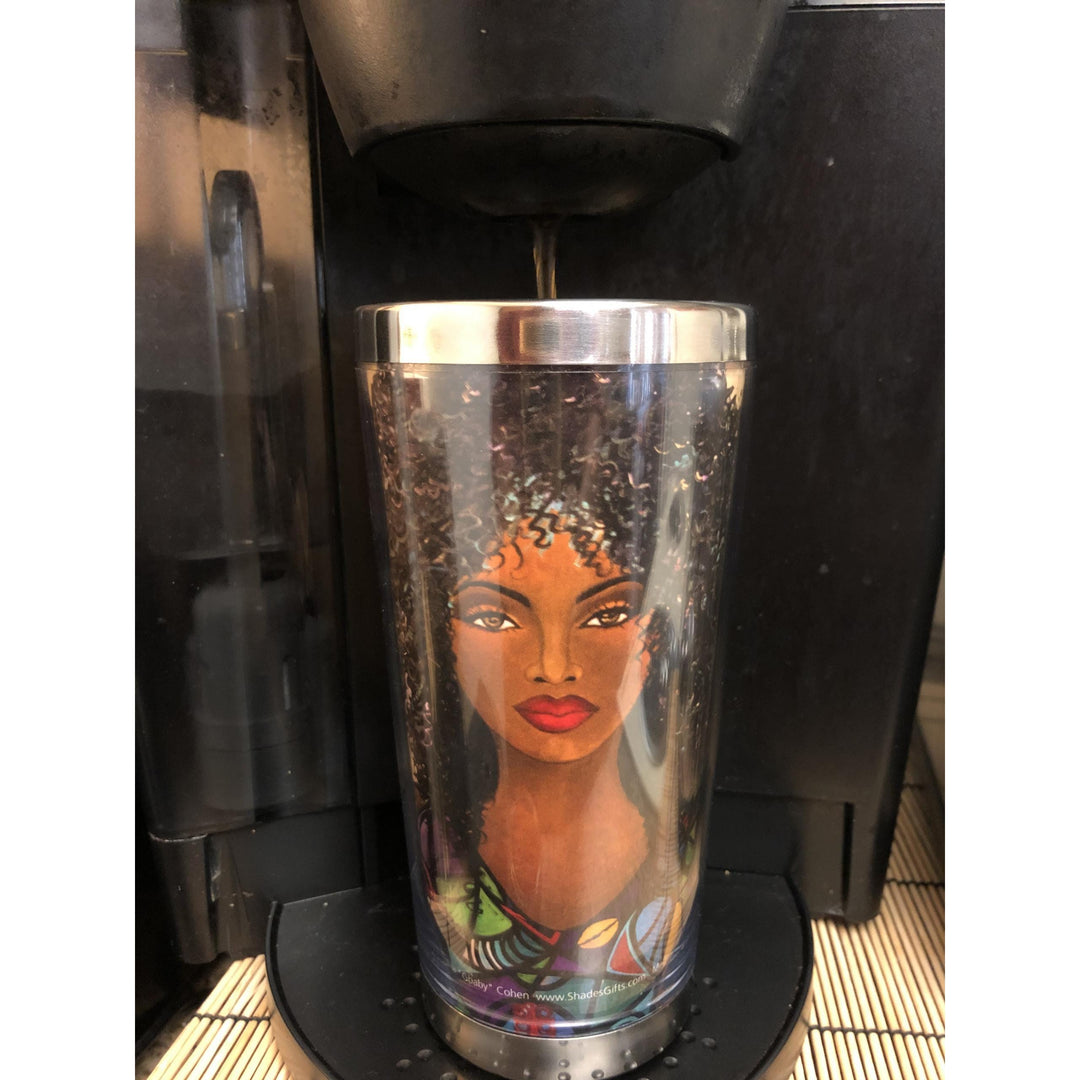 Seek, Sacrifice and Succeed by Sylvia "Gbaby" Cohen: African American Travel Mug/Tumbler