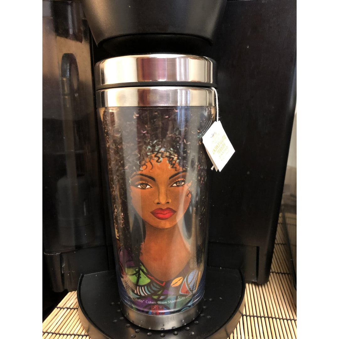 Seek, Sacrifice and Succeed by Sylvia "Gbaby" Cohen: African American Travel Mug/Tumbler