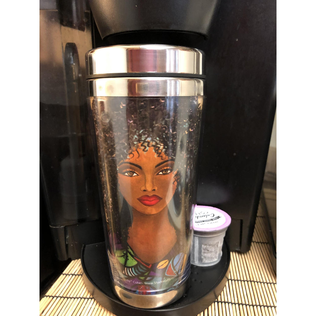 Seek, Sacrifice and Succeed by Sylvia "Gbaby" Cohen: African American Travel Mug/Tumbler