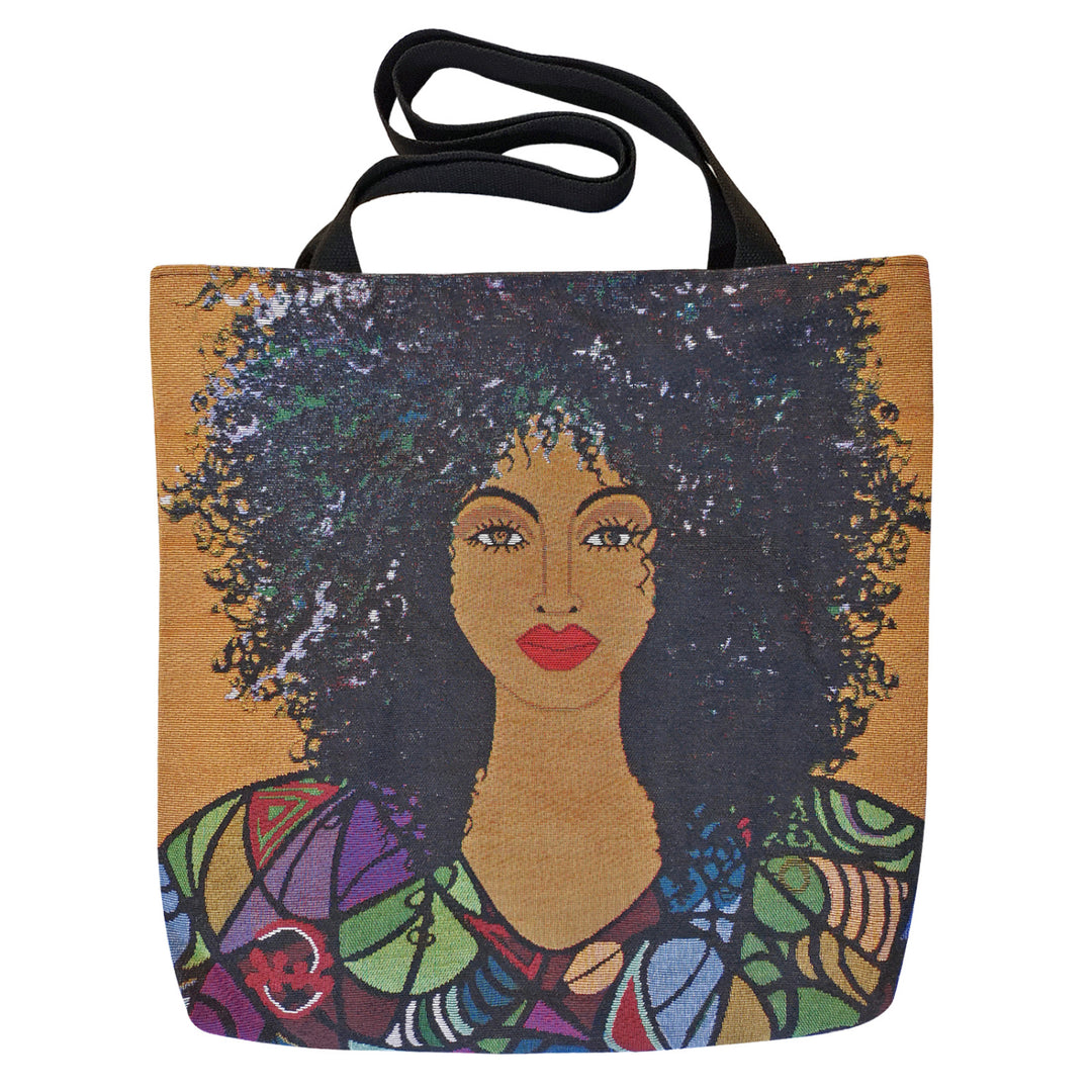 Seek, Sacrifice and Succeed: African American Woven Tapestry Tote Bag by GBaby