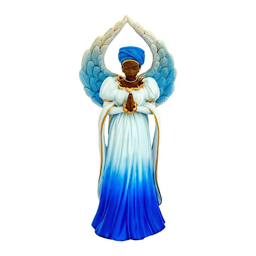 Serenity Angel in Blue: African American Figurine by Positive Image Gifts