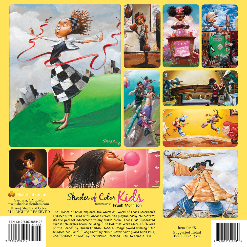 Shades of Color Kids 2015 African American Calendar (Back) by Frank Morrison