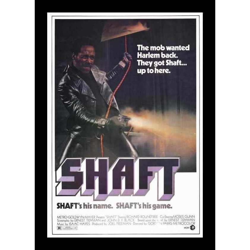 Shaft: African American Movie Poster (Black Frame)