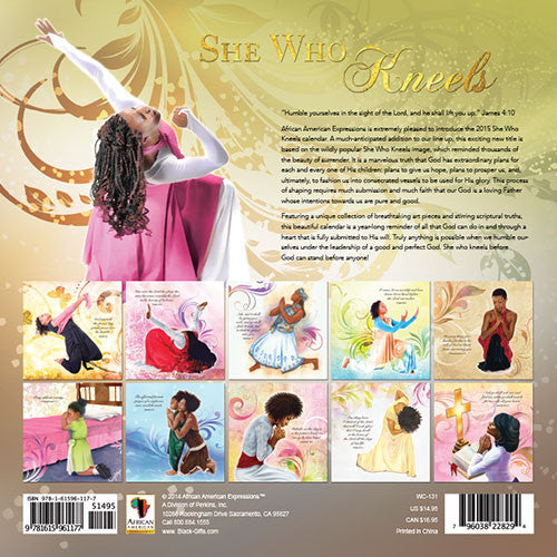 She Who Kneels: 2015 African American Calendar (Rear) by Gregory Perkins