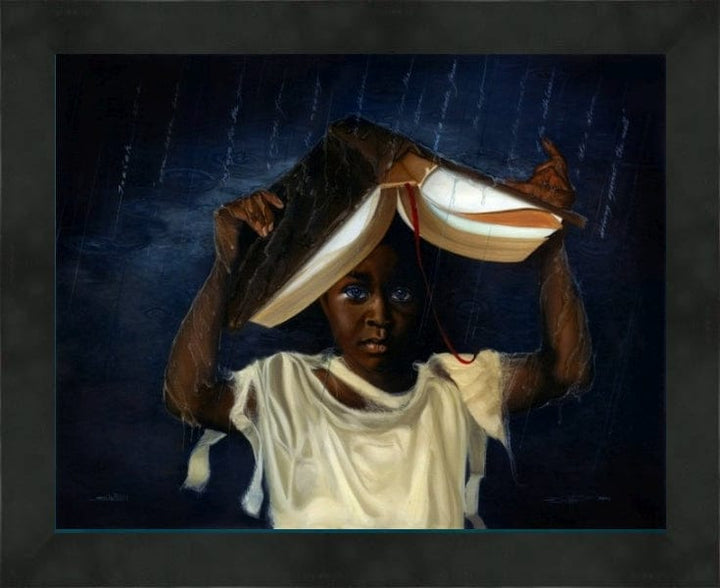 Sheltered by Edwin Lester (Black Frame)