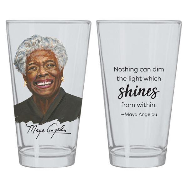 Shines: Maya Angelou Drinking Glass