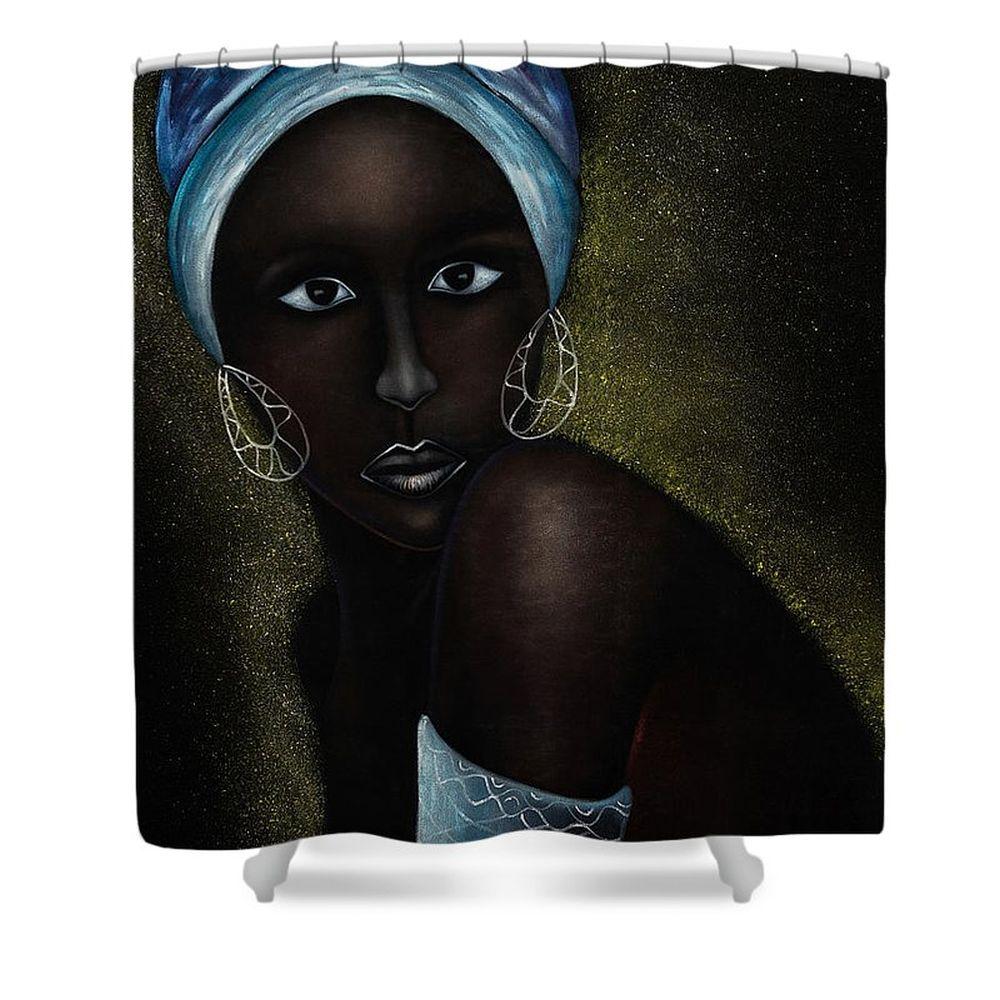 Radiant Beauty: African American Art Shower Curtain by Prince Eze