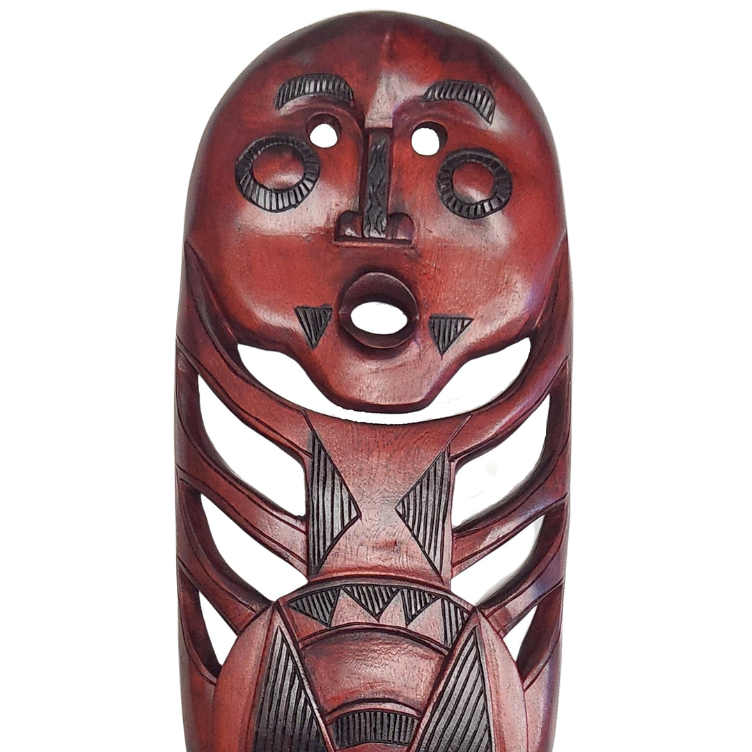 Mshujaa: Authentic Hand Carved African Mask (Jacaranda Wood)