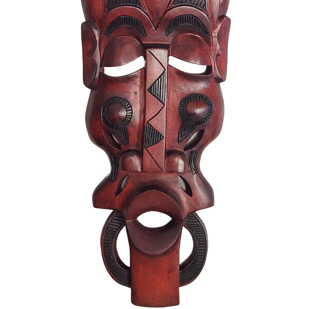 Mshujaa: Authentic Hand Carved African Mask (Jacaranda Wood)