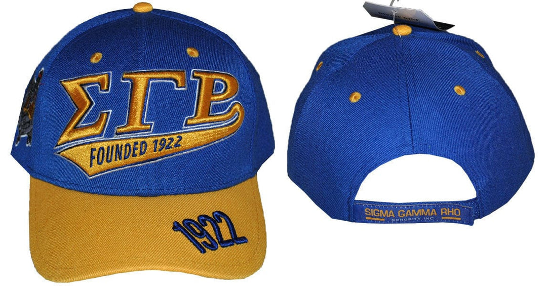 Sigma Gamma Rho 1922 Royal Blue and Gold Baseball Cap by Big Boy Headgear