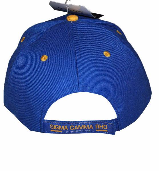 Sigma Gamma Rho 1922 Royal Blue and Gold Baseball Cap by Big Boy Headgear (Back)