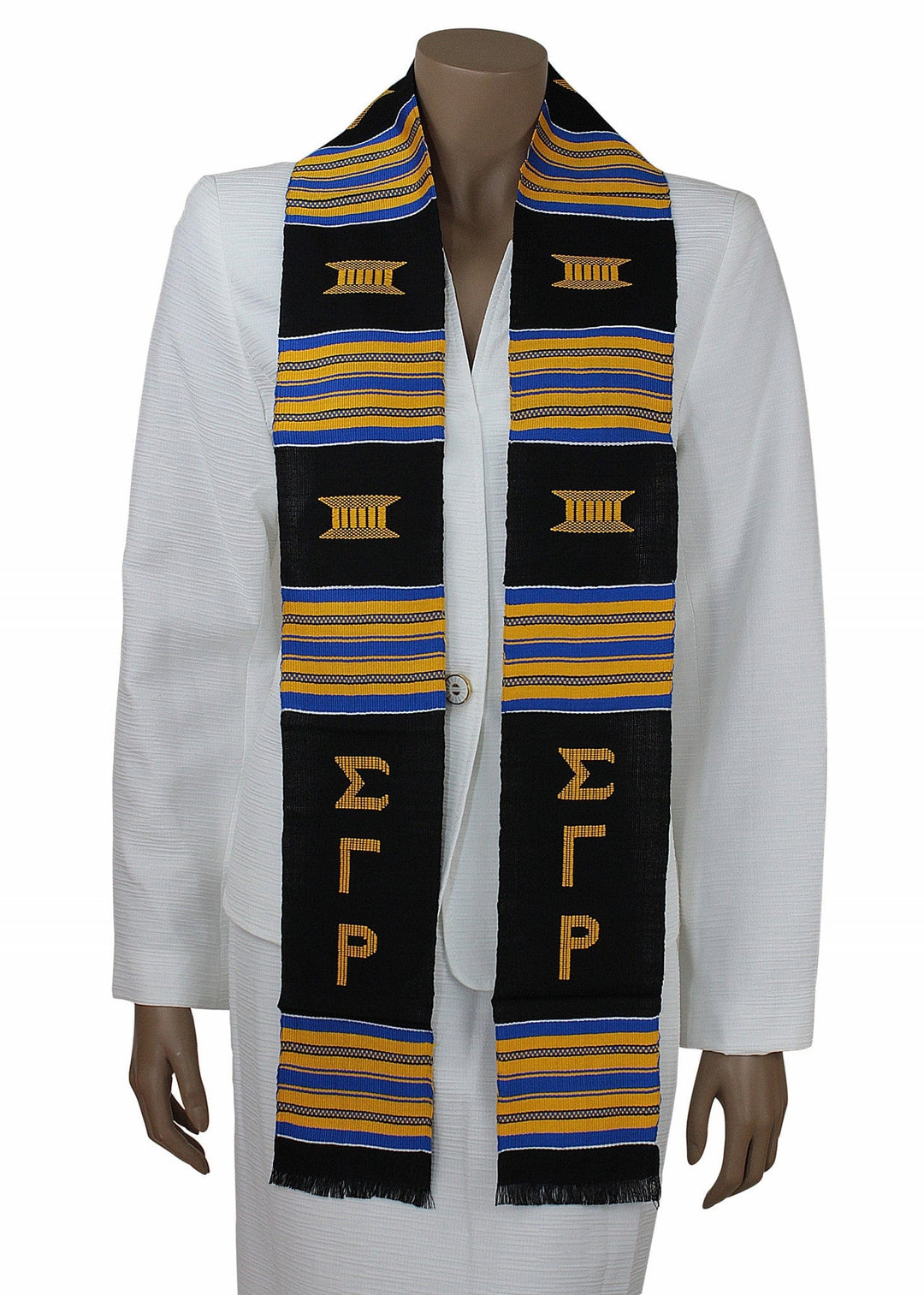 Sigma Gamma Rho Black Kente Stole by Gold Coast Africa