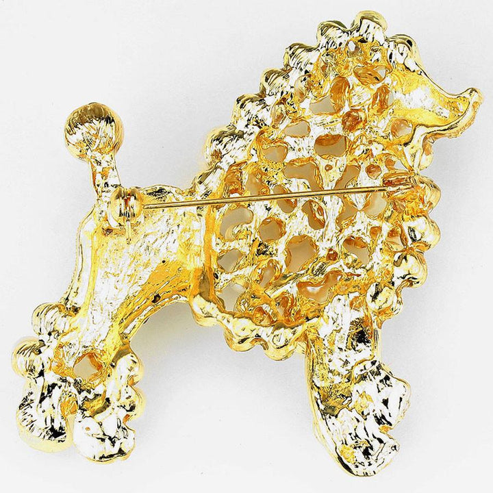 Gold Toned Sigma Gamma Rho Pretty Poodle Brooch (Back)
