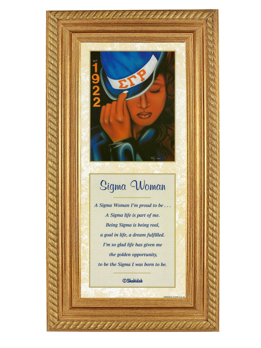 Sigma Woman by Fred Mathews and Shahidah (Gold Rope Frame)