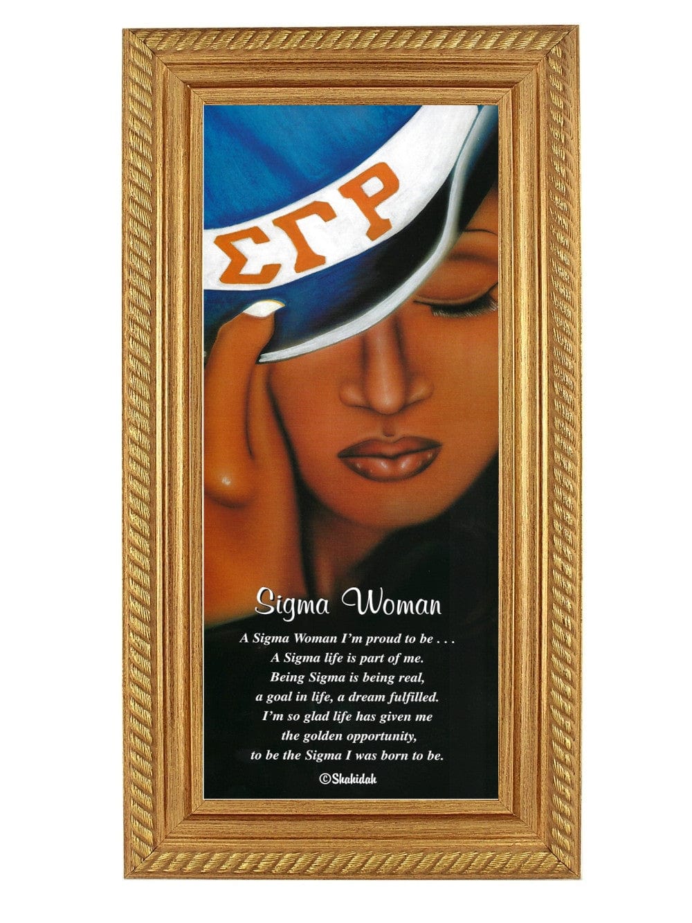 Sigma Woman II (Sigma Gamma Rho) by Fred Mathews and Shahidah (Gold Frame)