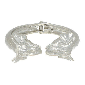 Silver Tone Elephant Head Bangle (Delta Sigma Theta)