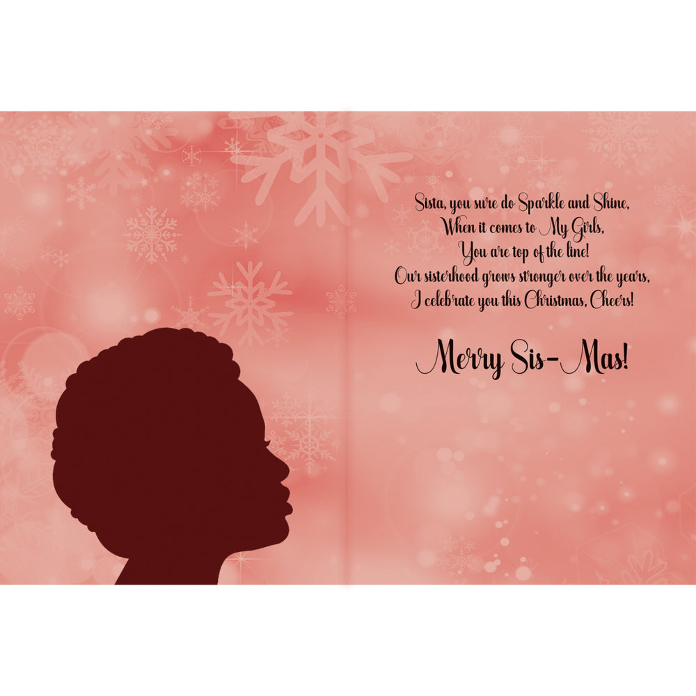 Sistas Sparkle and Shine: African American Christmas Card Box Set (Inside)