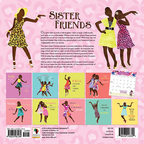 Sister Friends: 2015 African American Calendar (Rear)