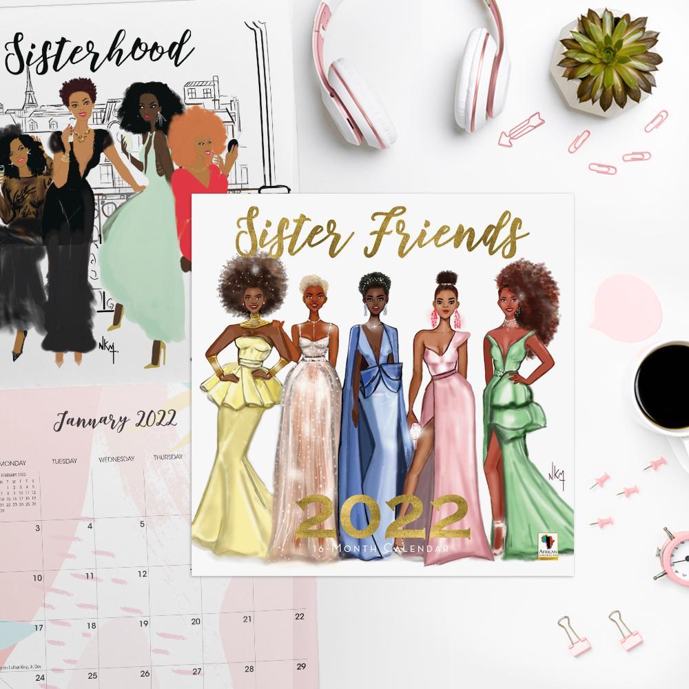 Sister Friends by Nicholle Kobi: 2022 African American Calendar