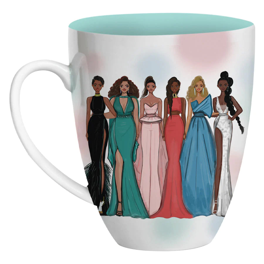 3 of 3: Sister Friends II by Nicholle Kobi: African American Ceramic Coffee/Tea Mug