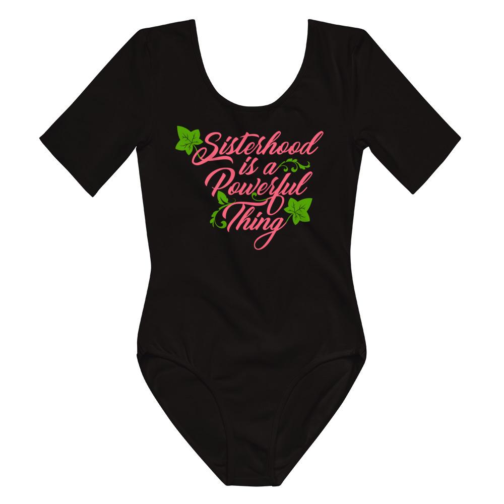 3 of 4: Sisterhood is a Powerful Thing: Alpha Kappa Alpha Bodysuit (Black)
