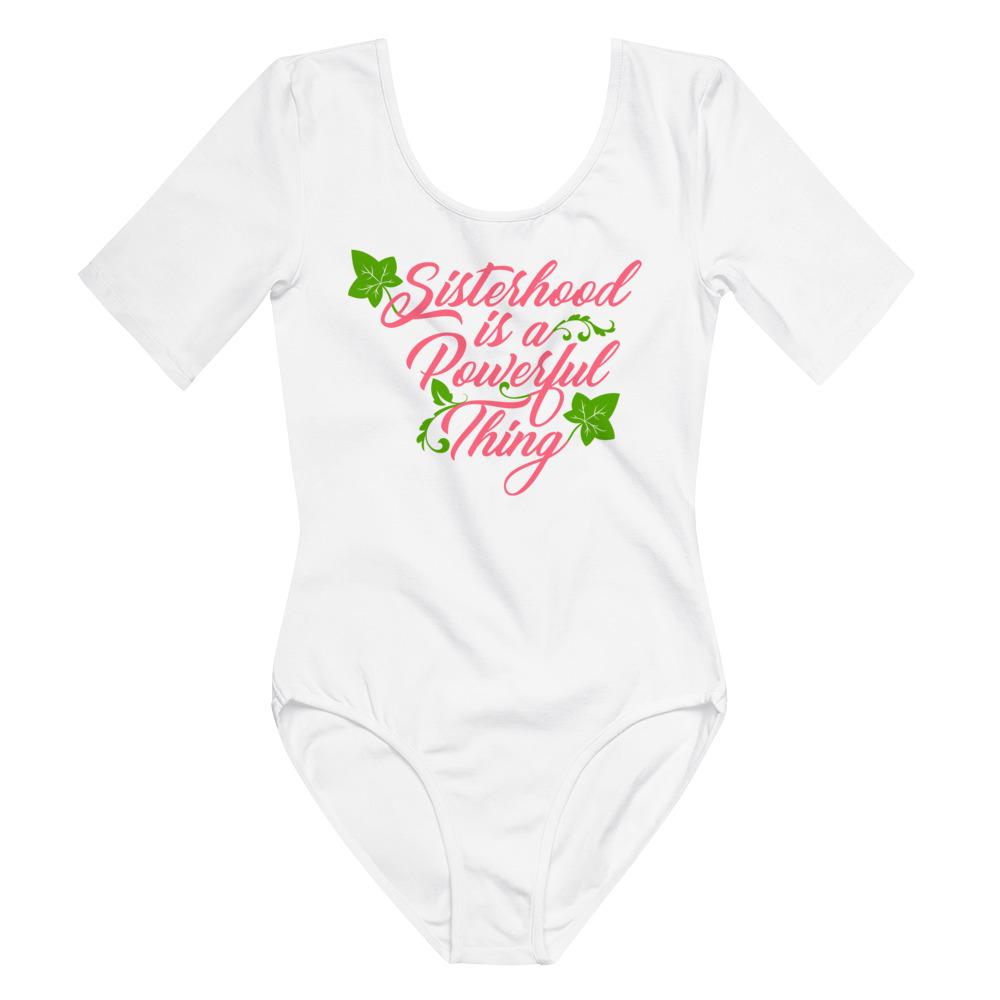 4 of 4: Sisterhood is a Powerful Thing: Alpha Kappa Alpha Bodysuit (White)