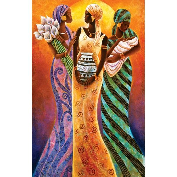 Sisters of the Sun by Keith Mallett: African American Jigsaw Puzzle