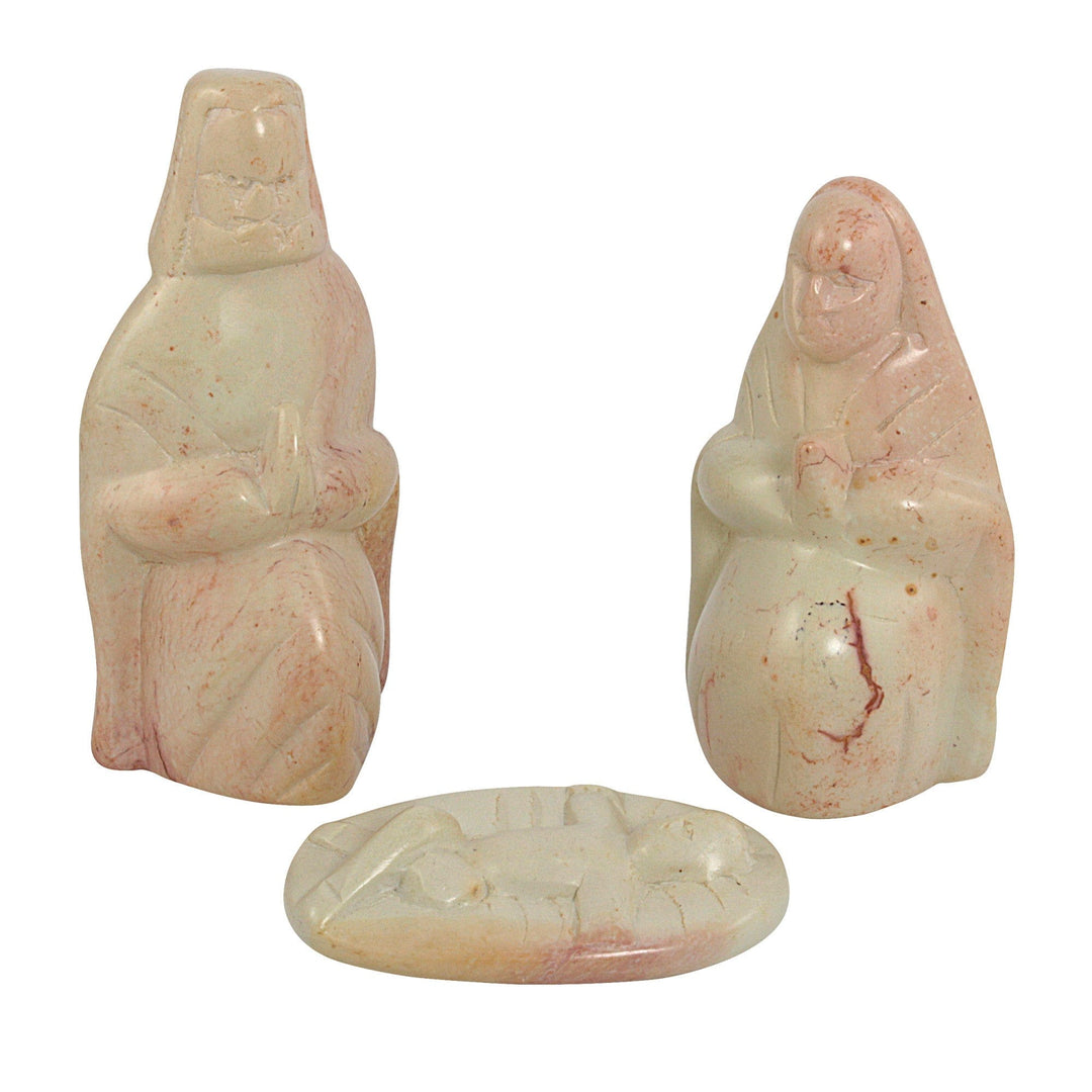 Hand Made Kenyan Three Piece Nativity Soapstone Set