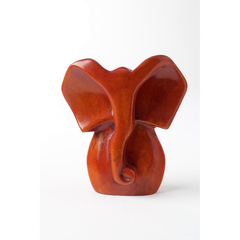 Authentic African Soapstone Elephant Sculpture (Kenya)