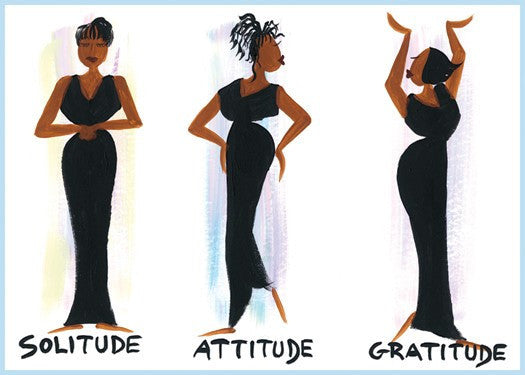 Solitude, Attitude and Gratitude Magnet by Cidne Wallace