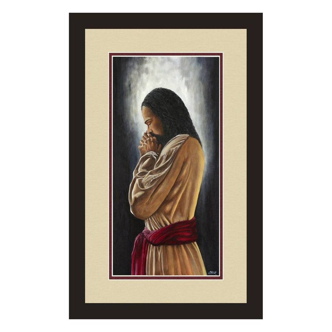 Son of God-Art-Cecil Reed-17x8 inches-Brown Frame - Double Mat-The Black Art Depot