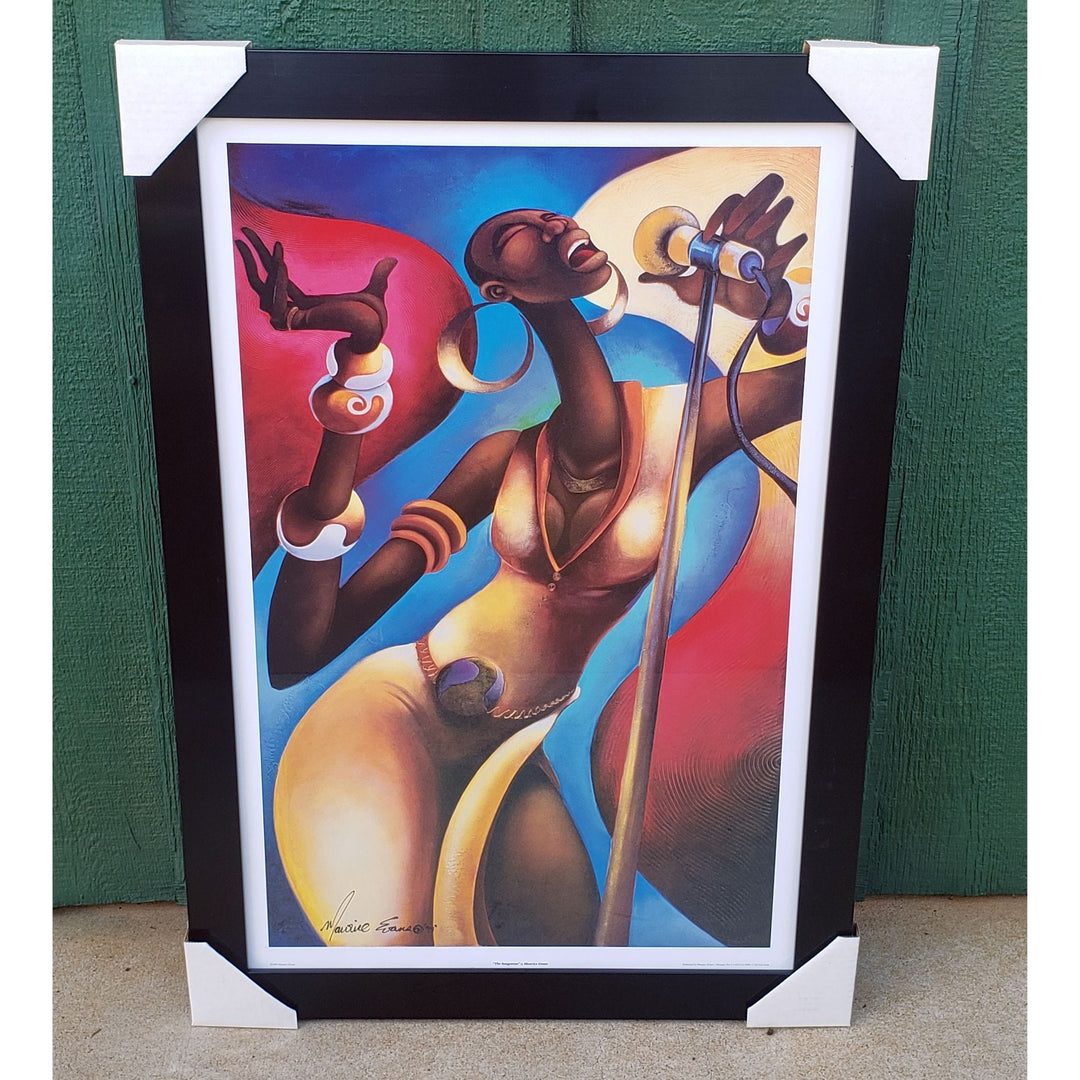 Songstress by Maurice Evans (Black Frame)