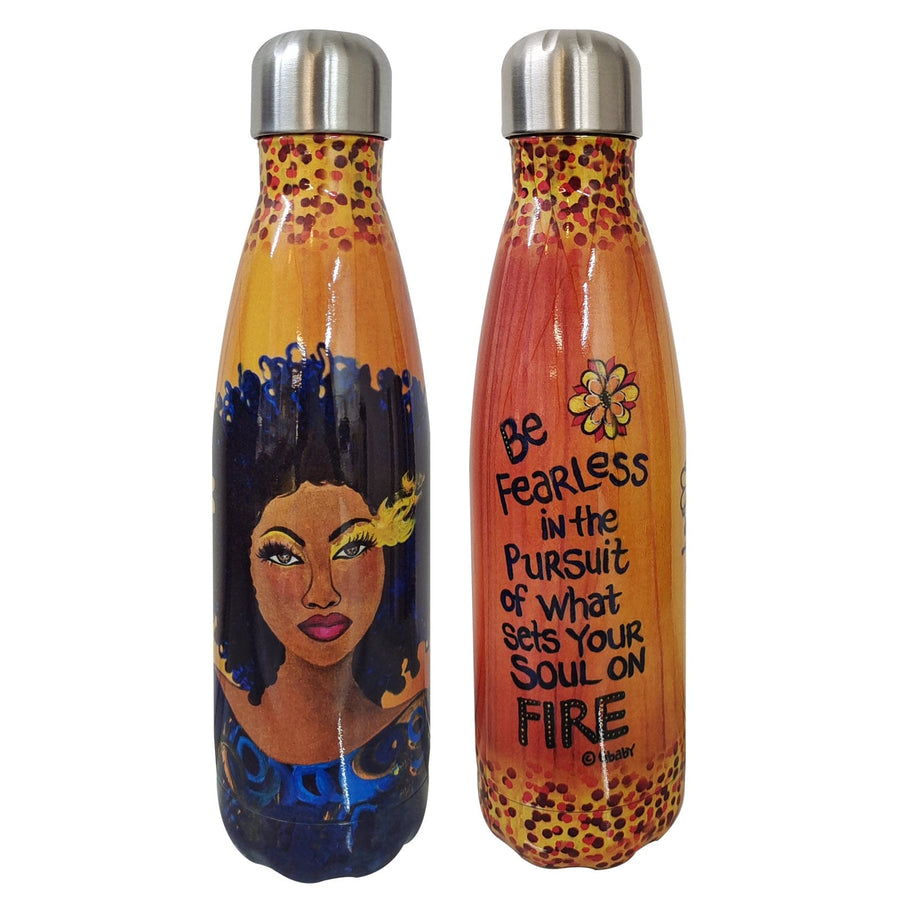 Soul on Fire by Sylvia "Gbaby" Cohen: African American Stainless Steel Bottle 